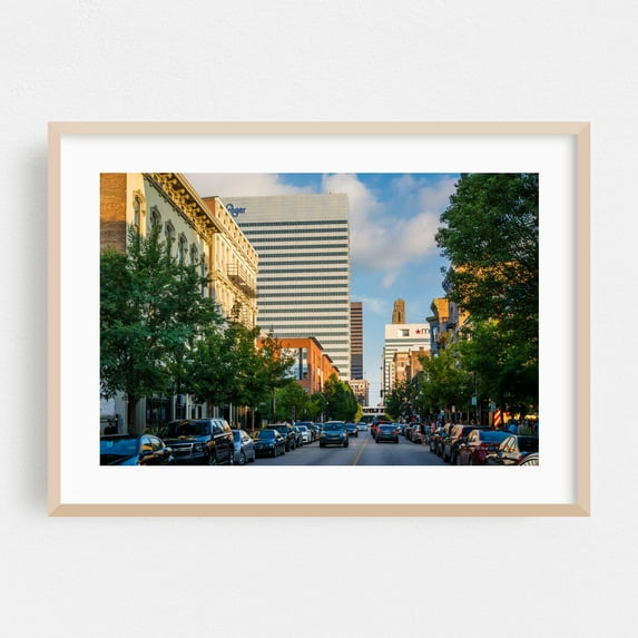 Over The Rhine - Cincinnati Ohio Photography Oak Framed Wall Art Print 16 x 24 inches