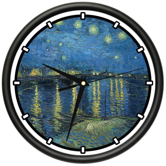 Over The Rhone  Design Wall Clock | Precision Quartz Movement | Décor For School Class Office Bedroom Decoration