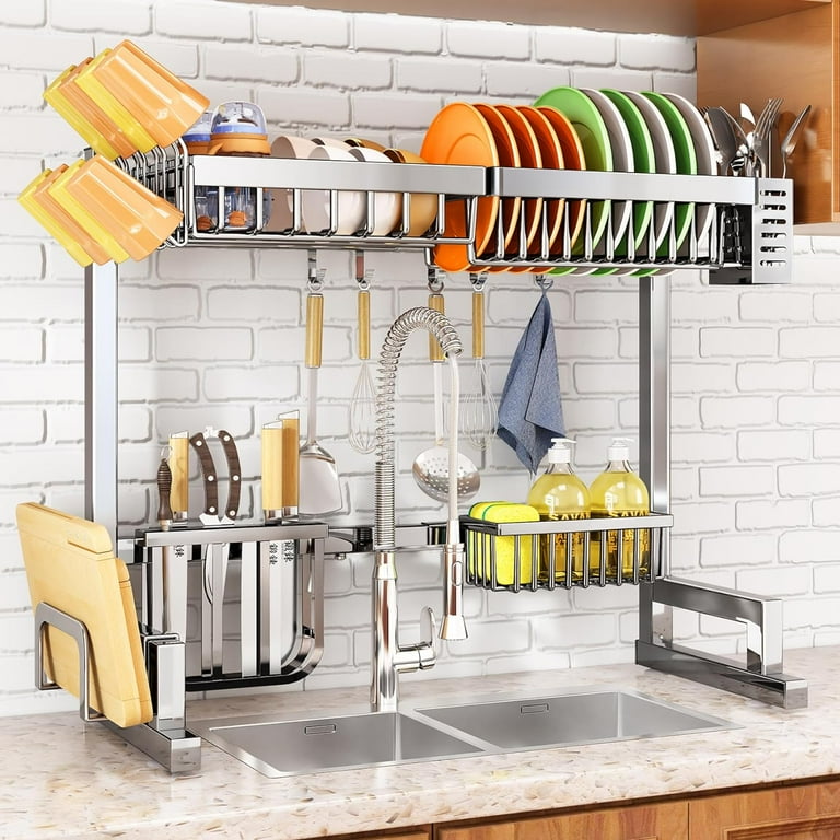 Over the sink dish draining rack sale
