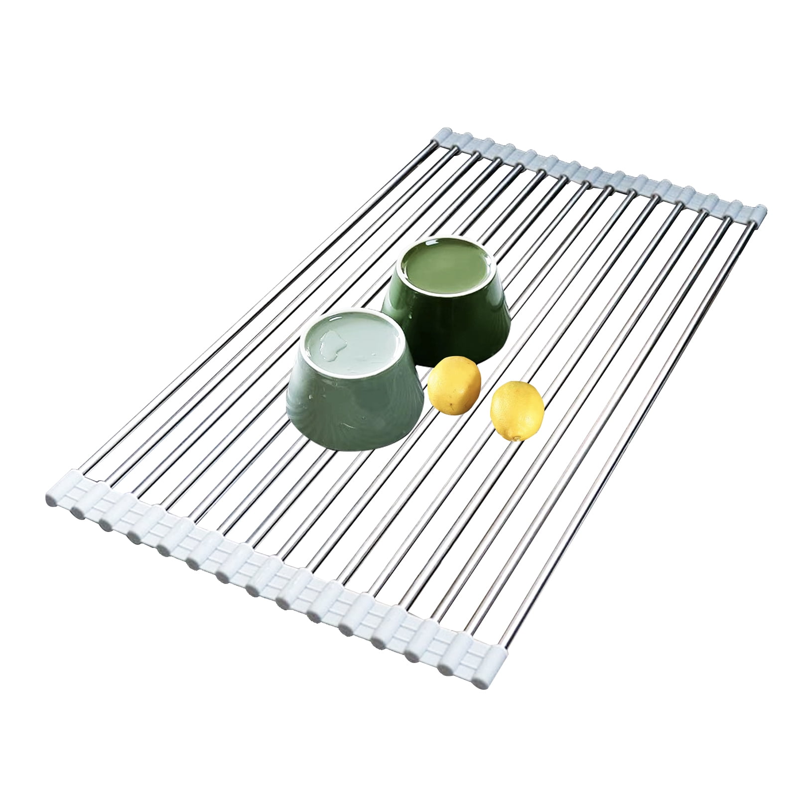 Roll Up Over The Sink Dish Drying Rack, Stainless Steel Kitchen Dish ...