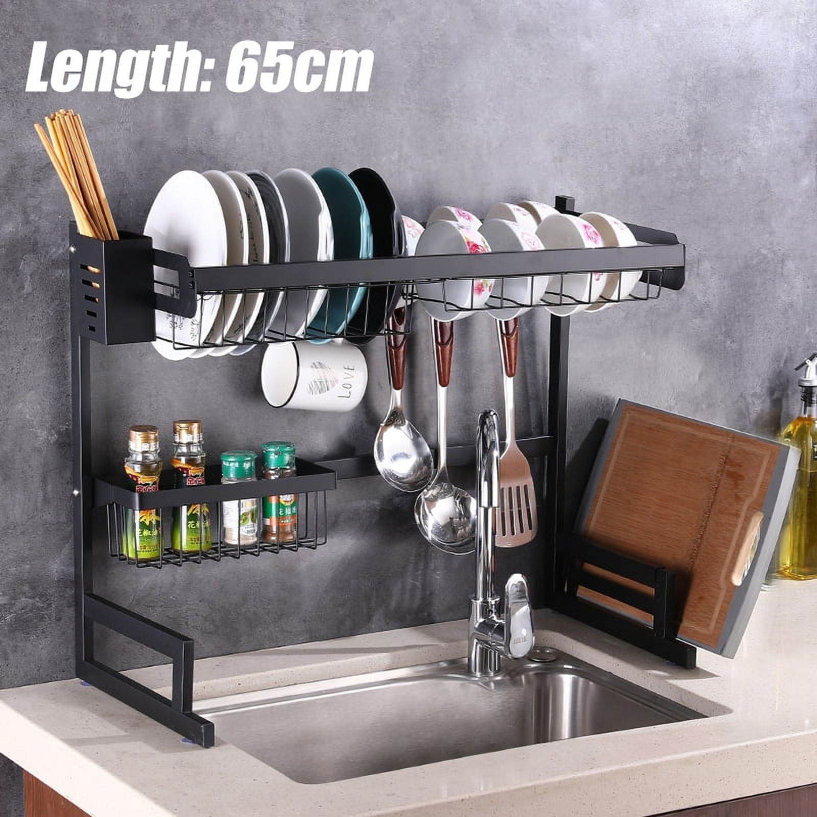 Buy Wholesale China Wholesales Custom Kitchen Shelf Rack Stand Two Tier Over  Sink Dish Drying Rack Stainless Steel Over Sink Dish Drying & Rack at USD  20.5