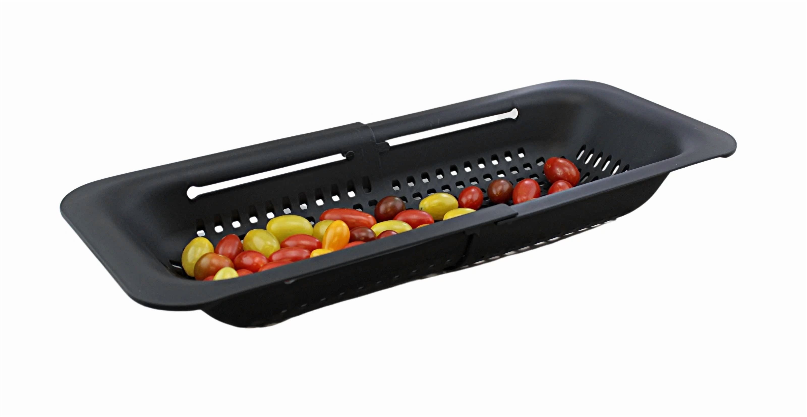 Over The Sink Extendable Colander Collapsible Plastic Fruit Vegetable ...