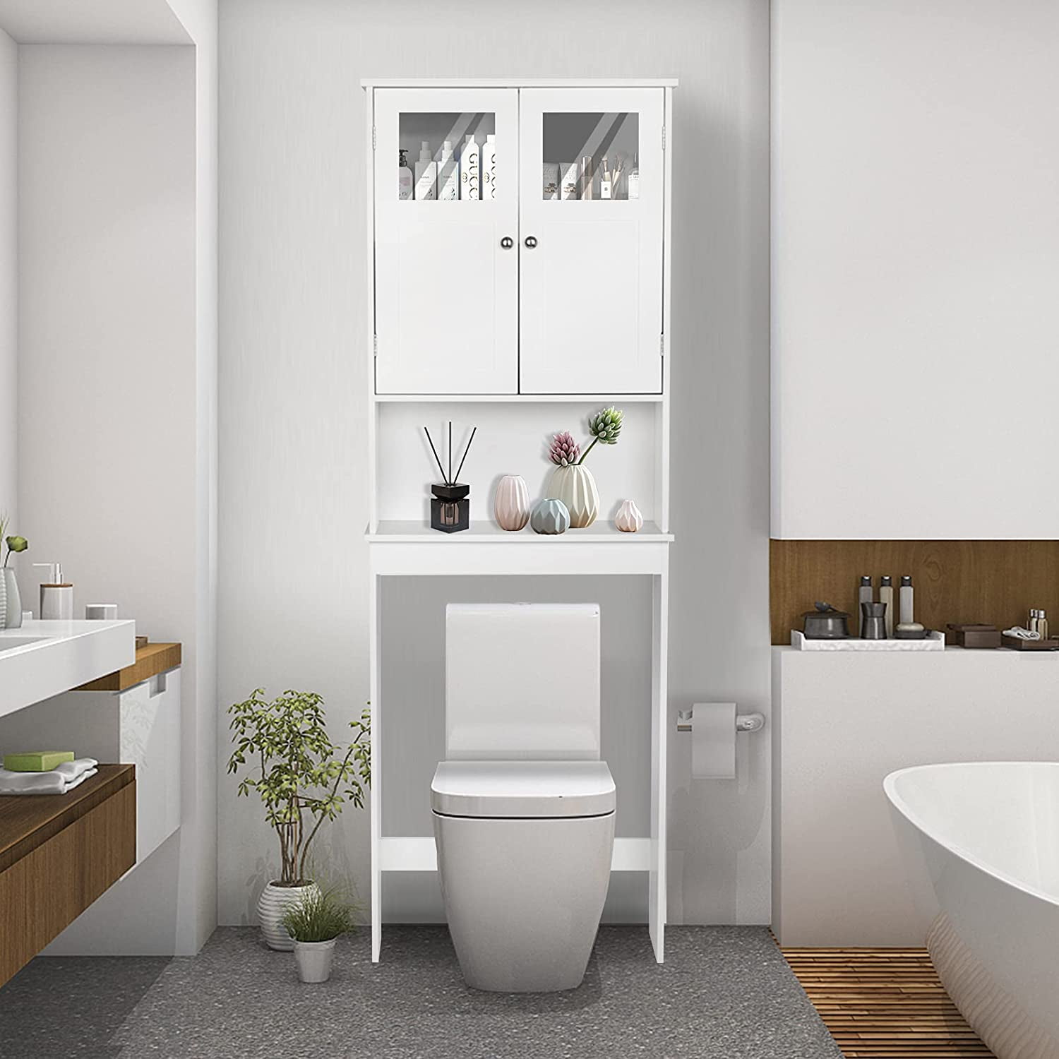 Over The Toilet Bathroom Spacesaver, Bathroom Cabinet Organizer ...