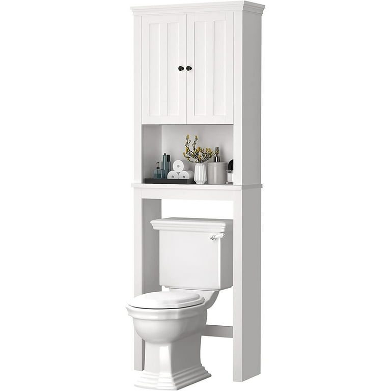 Spirich Home Bathroom Shelf Over The Toilet, Bathroom Cabinet Organizer  Over Toilet, Space Saver Cabinet Storage (White) - Walmart.com