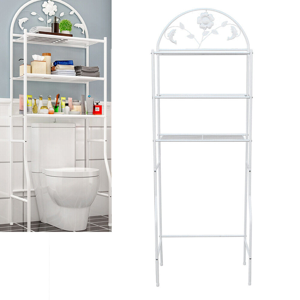 Over The Toilet Rack Corner Stand Storage Cabinet 3 Tier Bathroom ...