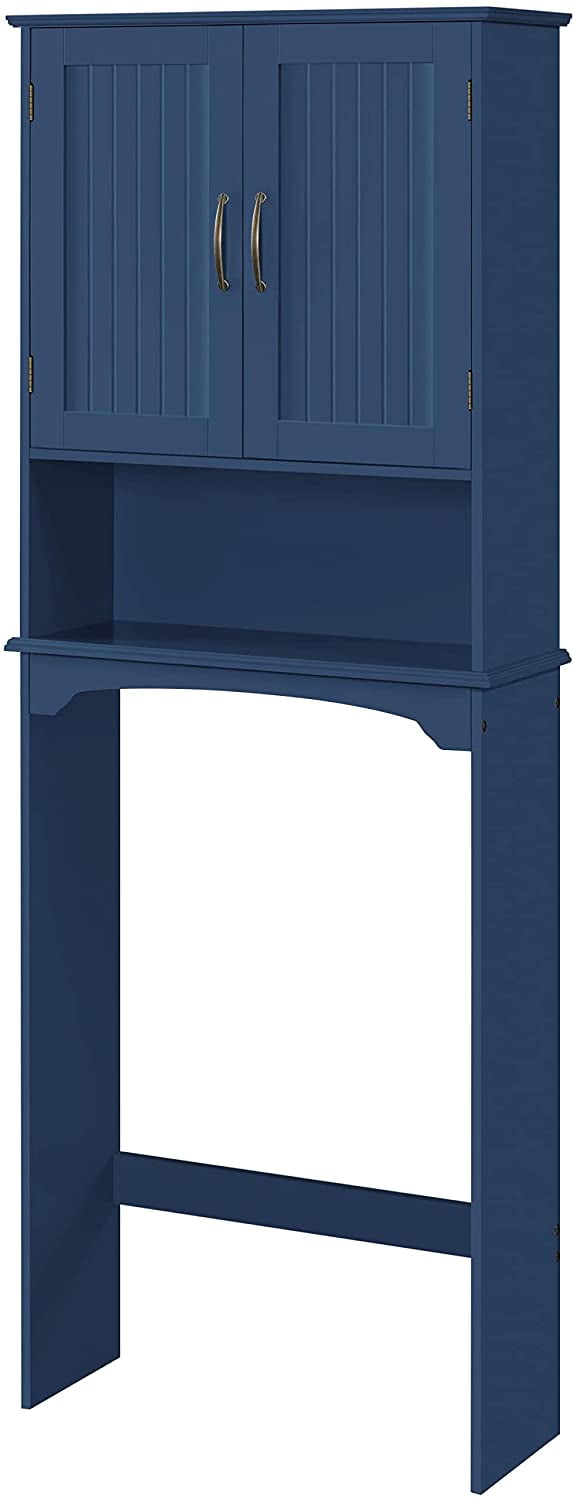 Over The Toilet Storage with 2 Doors & Adjustable Shelf, Free Standing