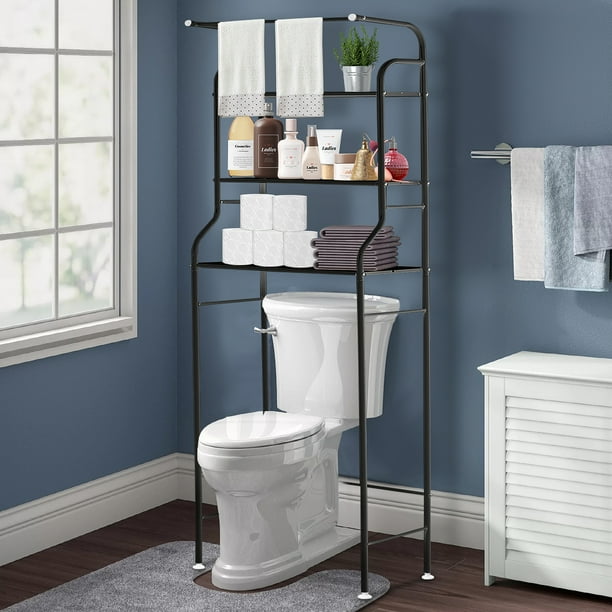 Over The Toilet Storage 3Tier Bathroom Shelf 62*24*10 Inch Metal