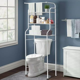 Suwhwea Toilet Rack Bathroom Over Toilet Storage Shelf No Drilling Bathroom Shelves Spacesaver for Organizing Black on Clearance Great Gifts for Less
