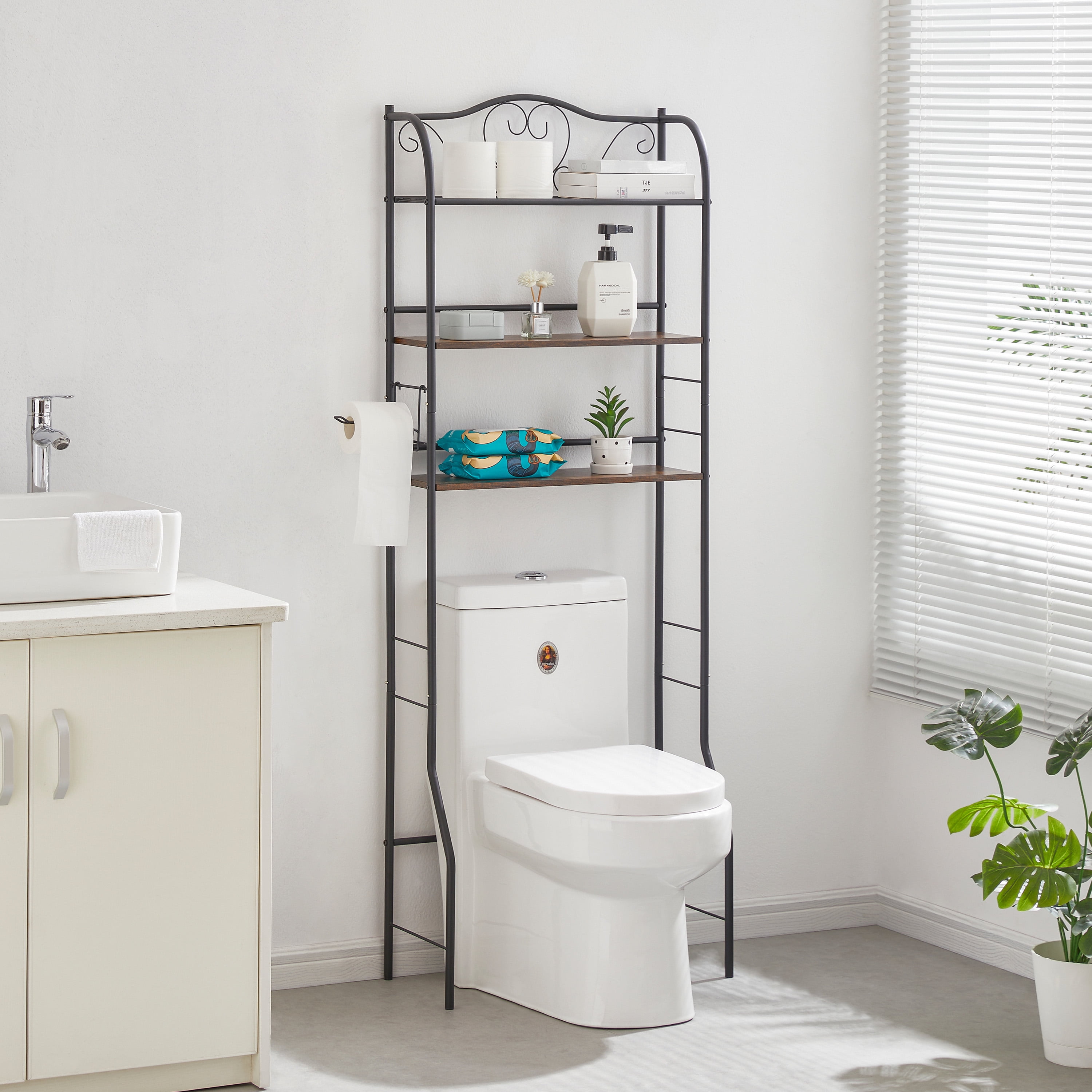 Over The Toilet Storage,3Tier Over The Toilet Space Saver Organizer