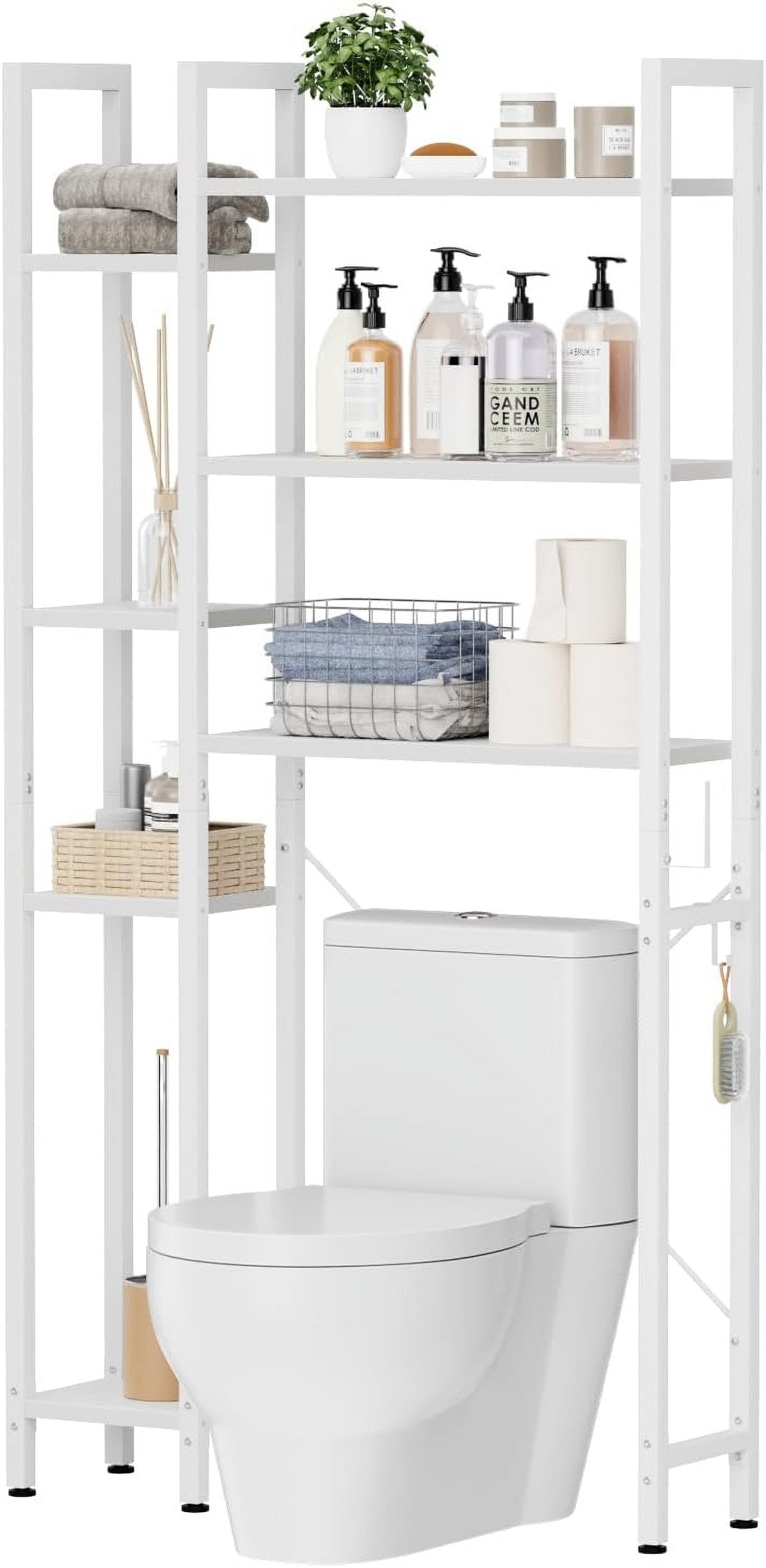 Over The Toilet Storage with 7Tier Bathroom Organizer Shelf