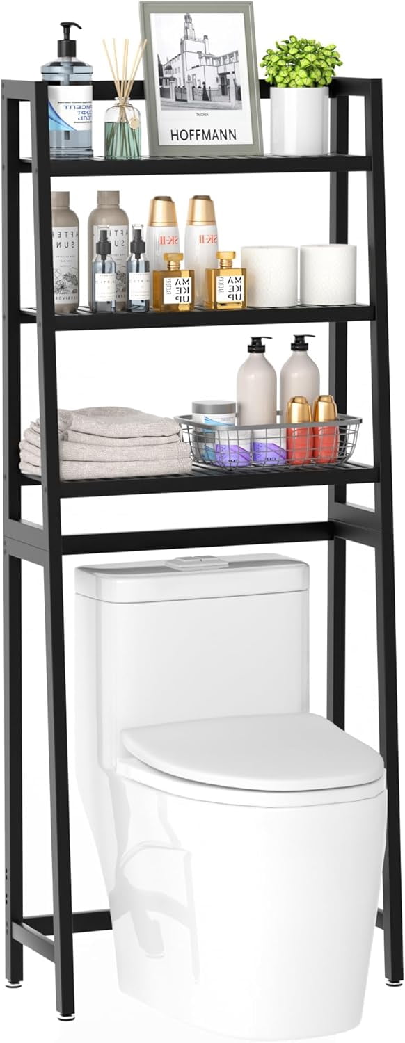 GAOMON Over The Toilet Storage Rack - 3 Tier Bathroom Organizer With Toilet Paper Holder, Vintage Style