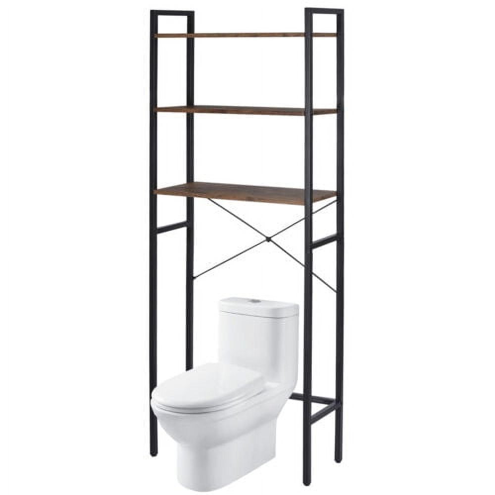 Over The Toilet Storage Bathroom Organizer Over Toilet Rack Bathroom Space Brown - Walmart.com