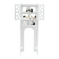 thumbnail image 1 of Over The Toilet Storage Cabinet, 4 Tier Bathroom Organizer w/ Raised Leg, 1 of 15