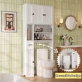 thumbnail image 1 of Over The Toilet Storage Cabinet,Reversible Left/Right Installation,Asofer 71"H Bathroom Storage Cabinet,White, 1 of 12