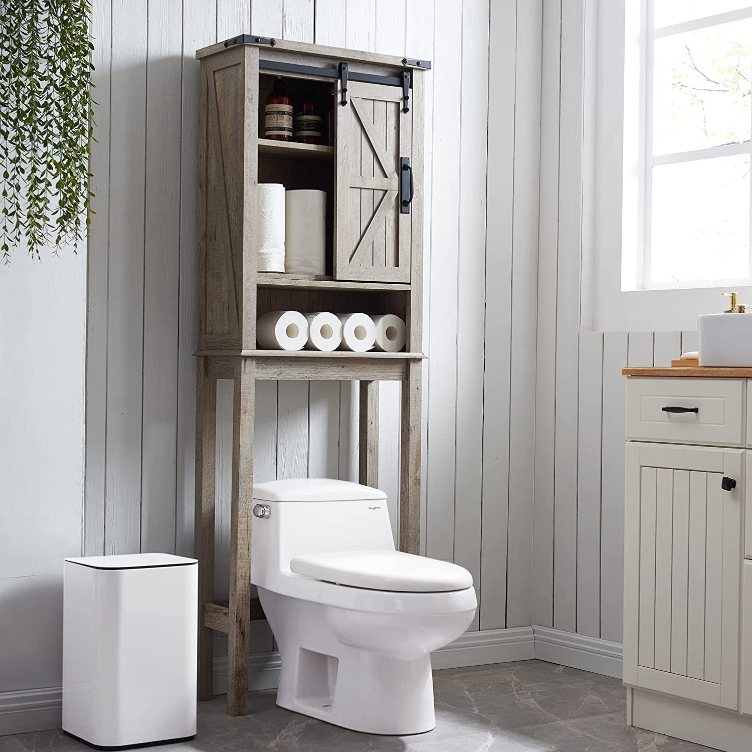 Rustic Over The Toilet Storage