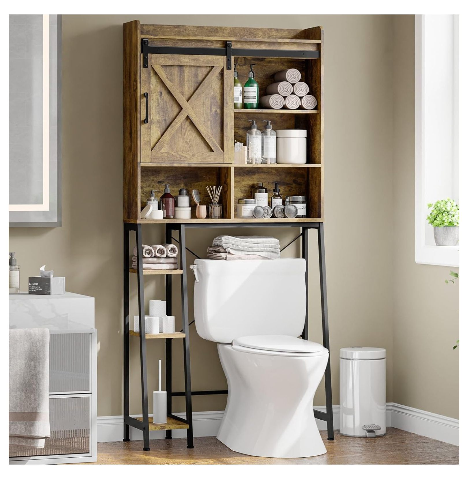 Over The Toilet Storage Cabinet, Farmhouse Storage Cabinet Over Toilet ...