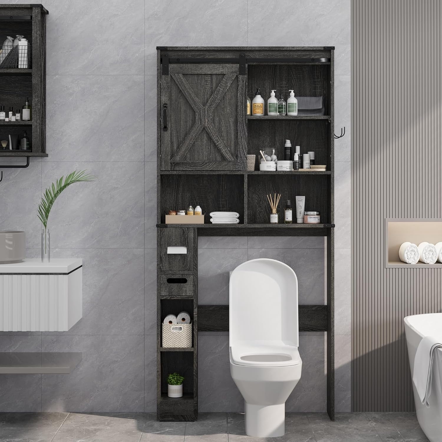 Over The Toilet Storage Cabinet Farmhouse Storage Cabinet Over Toilet ...
