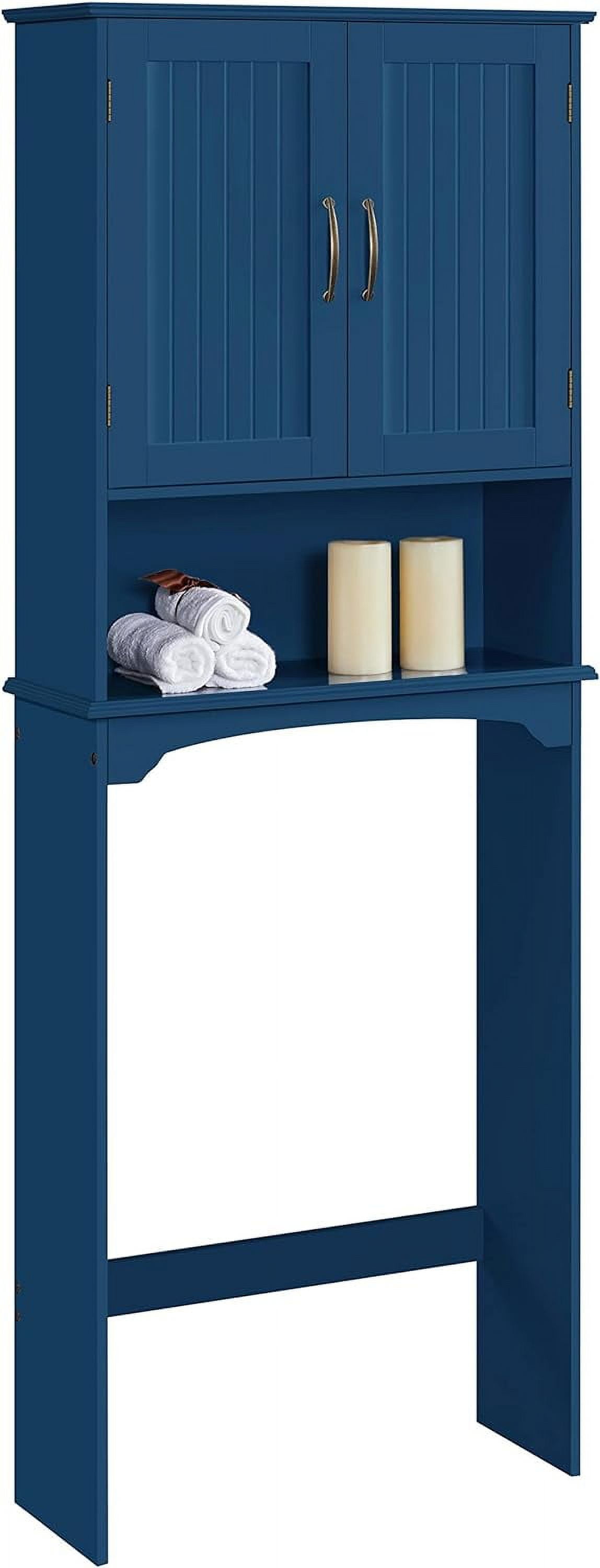 Over The Toilet Storage Organizer With Double Doors And Inner