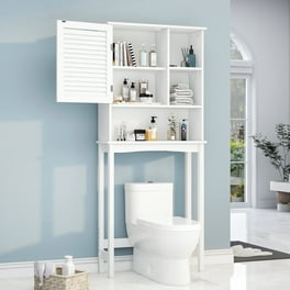 Spirich Slim Bathroom Storage Cabinet, Free Standing Toilet Paper Holder,  Bathroom Cabinet Slide Out Drawer Storage,Espresso 