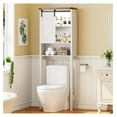Over The Toilet Storage with Sliding Barn Door, Farmhouse