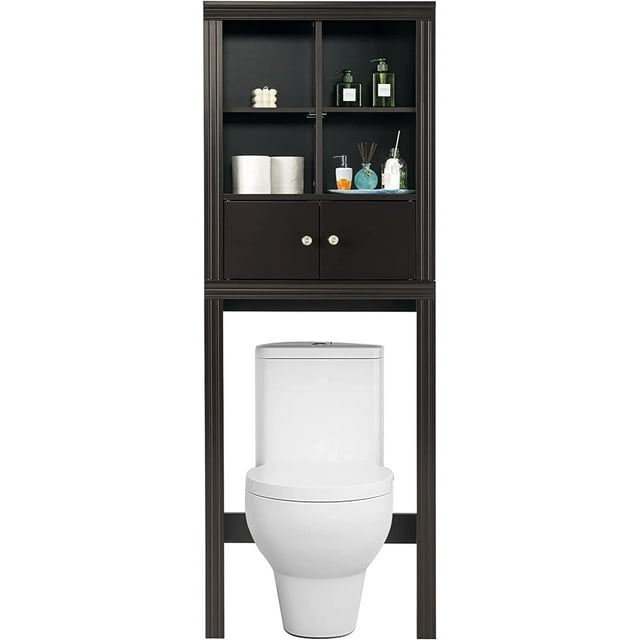 Over The Toilet Storage w/4 Open Shelves, 2Door
