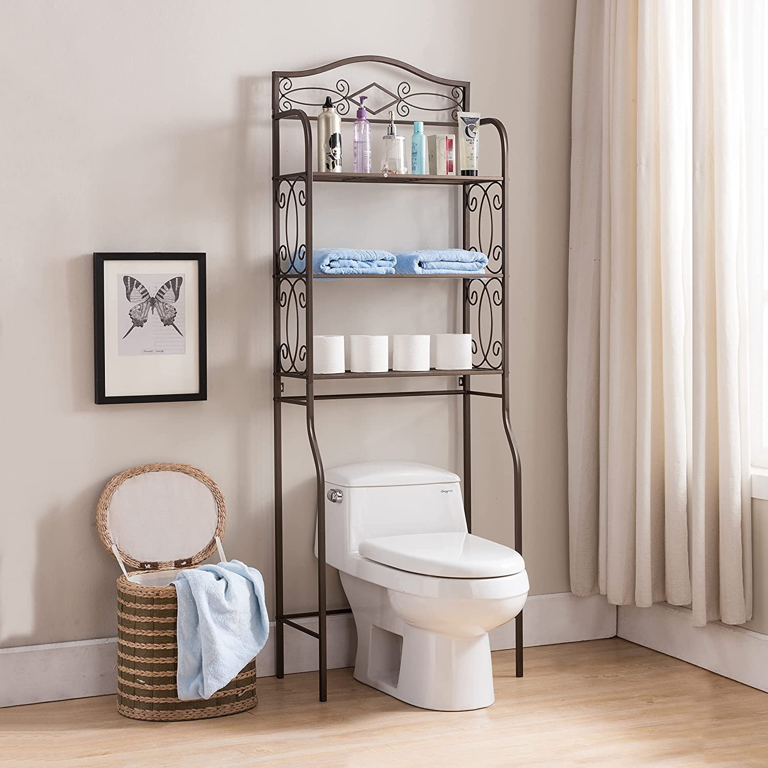 - Over The Toilet Storage Etagere Bathroom Rack Shelves Organizer ...