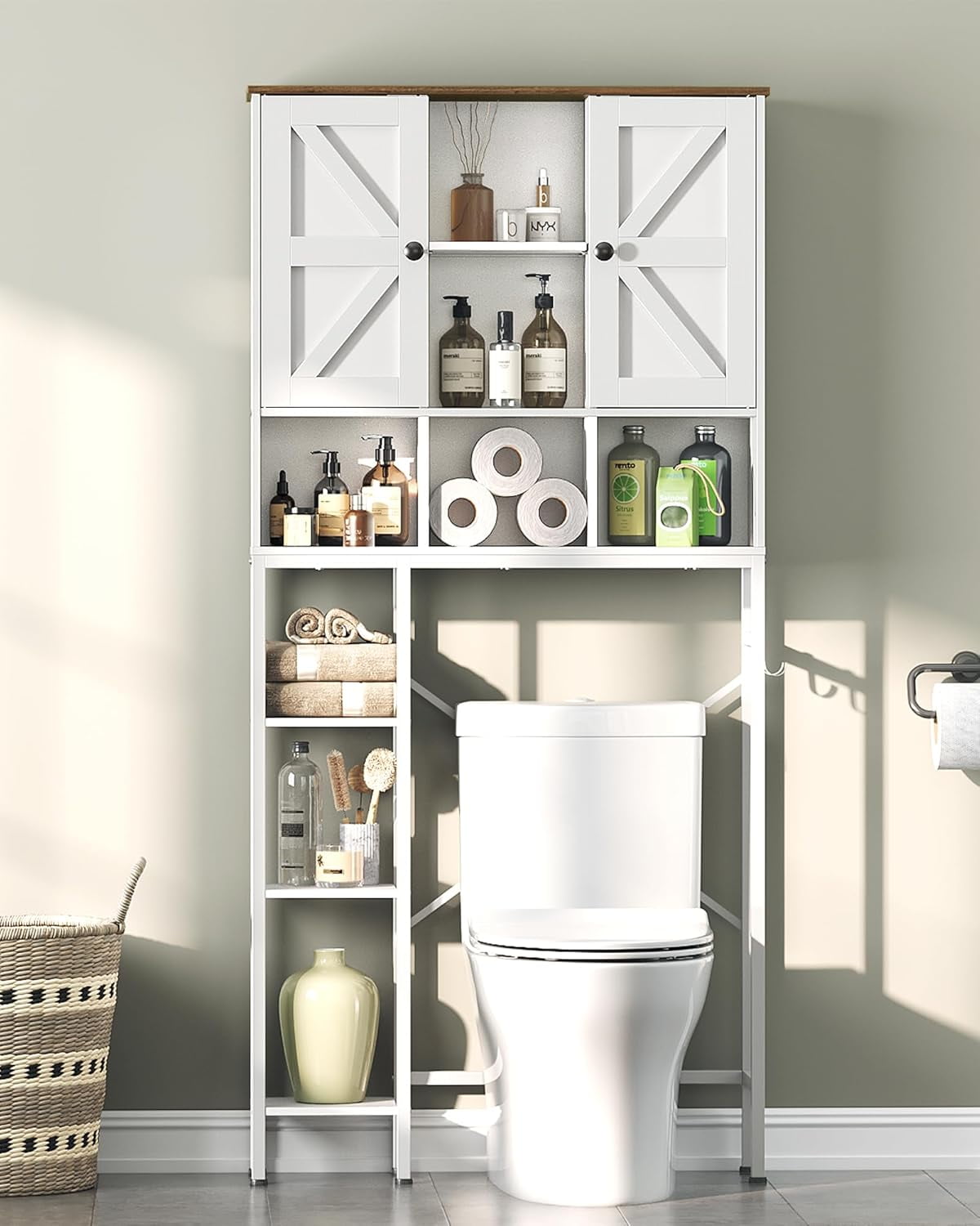 Over The Toilet Storage, Farmhouse Bathroom Storage Cabinet, Over ...