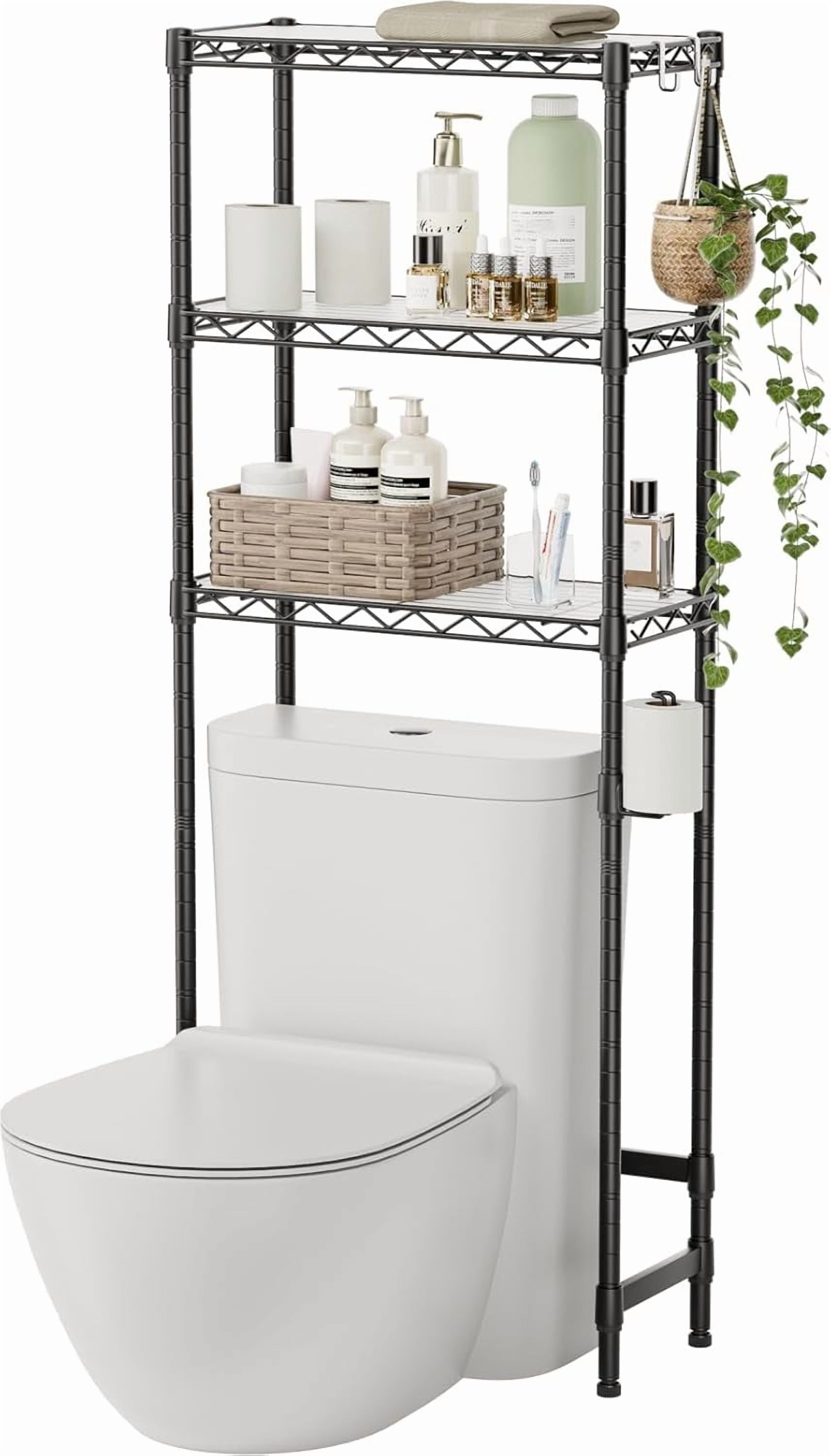 Over-The-Toilet Storage Rack 3-Tier Bathroom Organizer and Storage ...