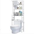 thumbnail image 1 of Over The Toilet Storage Rack, 3 Tier Freestanding Bathroom Organizer Shelf, Anti-Rust Metal Space Saving Laundry & Toilet Storage Rack, White, 1 of 7
