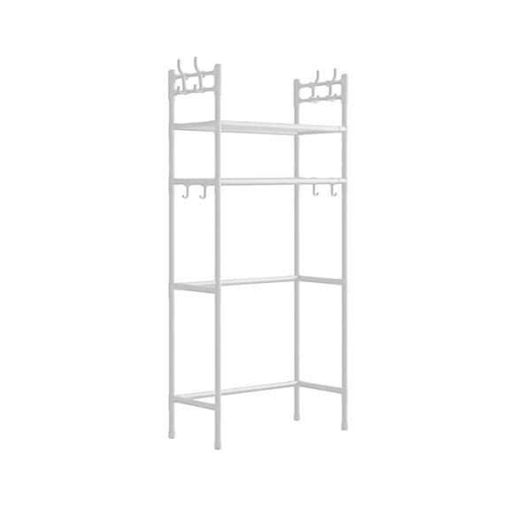 Over The Toilet Storage Shelf, 2-Tier Bathroom Organizer Rack, Space Saver for Toilet Paper Shampoo Towels(White)