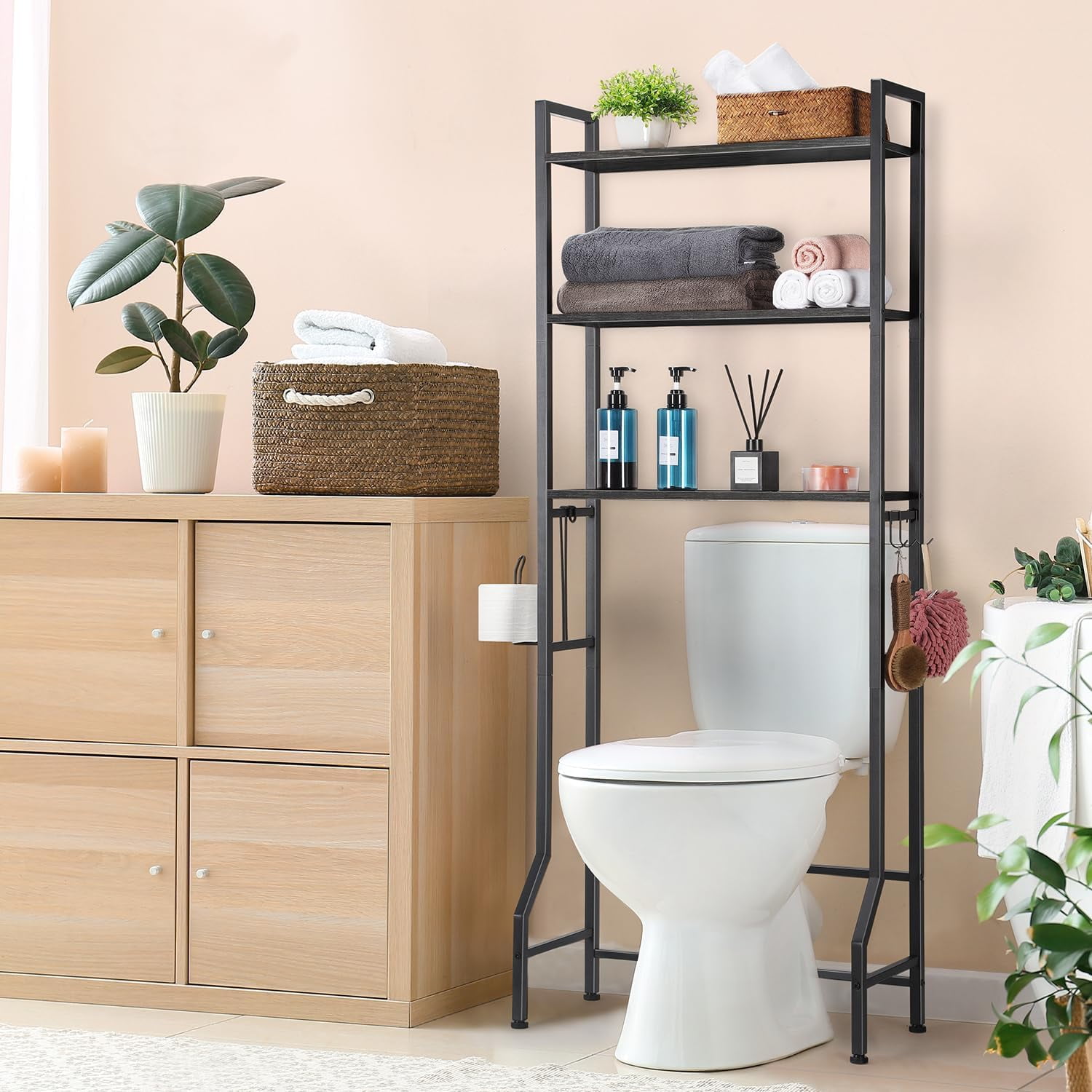 Over The Toilet Storage Shelf, Shelves 3Tier Bathroom Organizers Rack