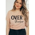 thumbnail image 1 of Over Thinker T-shirt Positive Shirt Mental Health Top Anti Social Tee Positivity Motivational Inspirational Gift Mom Overthink Funny, 1 of 3