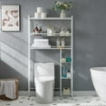 thumbnail image 1 of Over Toilet Bathroom Organizer 33",6-Tier Over The Toilet Storage Cabinet,Over The Toilet Storage Shelf for Restroom,Laundry(White), 1 of 9