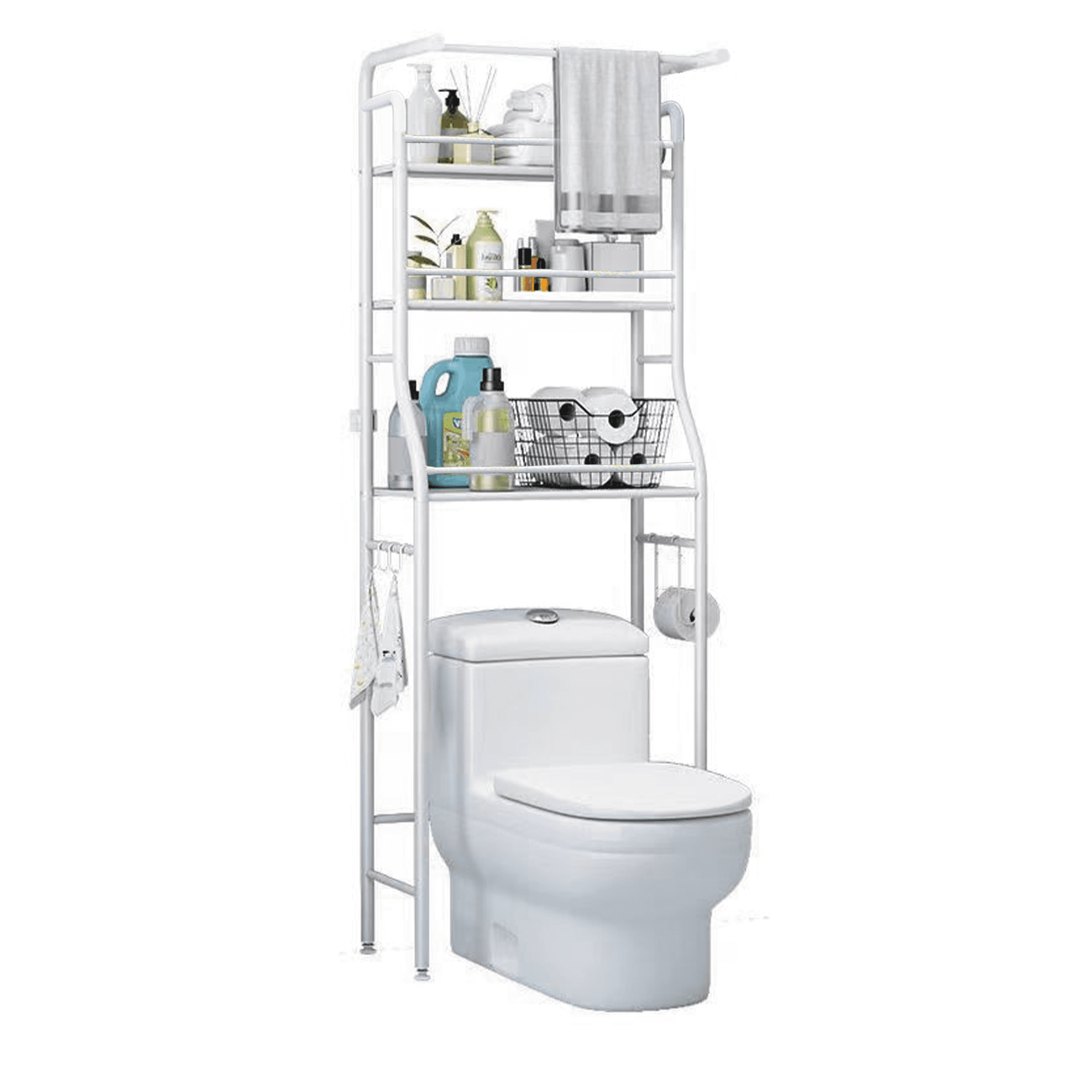Over Toilet Storage Rack, 3-Tier Bathroom Organizer Space Saver, for ...