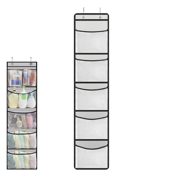 Over Toy Storage, 1 Pack Stuffed Animal Organiser with 5 Expandable Mesh Kid Breathable Net Pockets, Plush Hanging Hamm