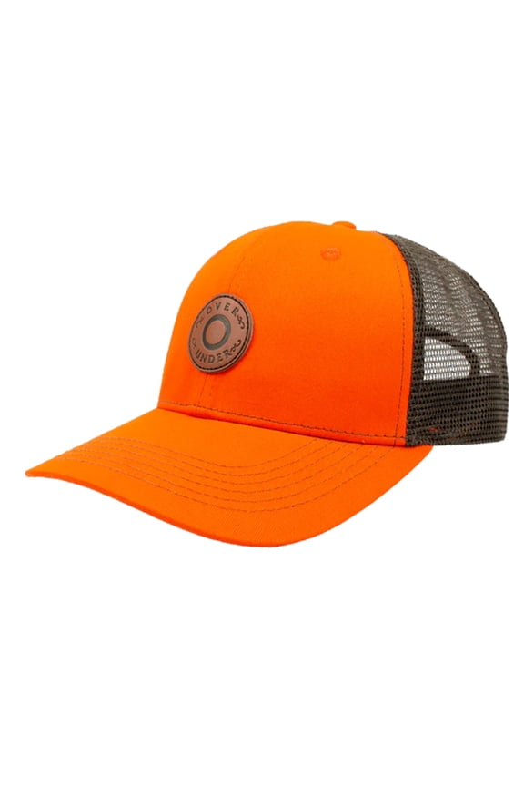 Shot Shell Patch Mesh Back Trucker Hat, Orange/ Brown
