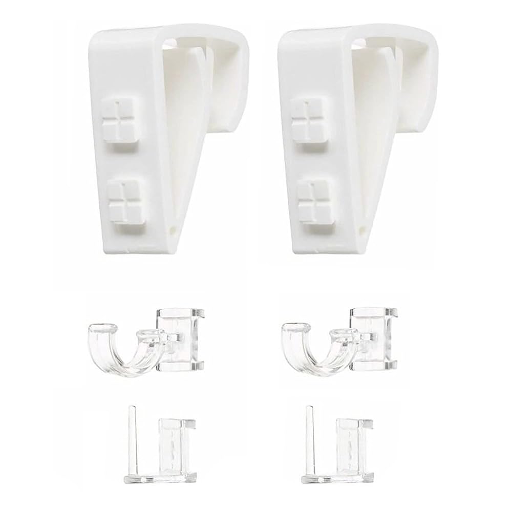 Over Window Curtain Rod Brackets For Sash RodCafe Rod Set Of 2 White