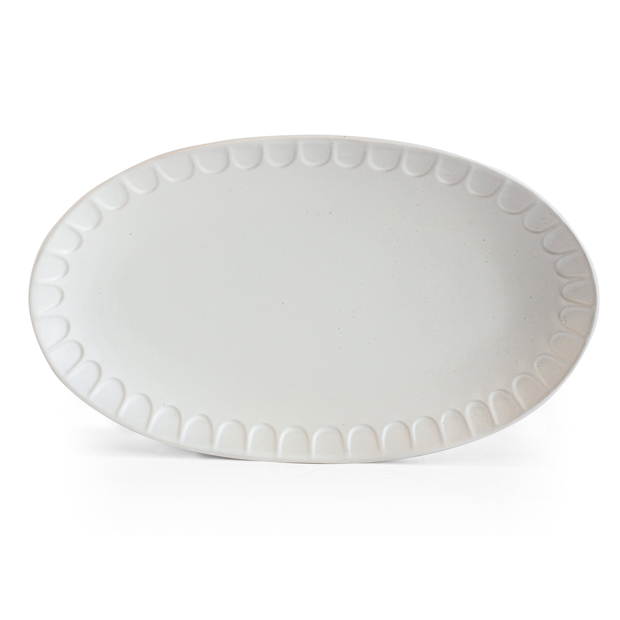 Over and Back White Serving Platter
