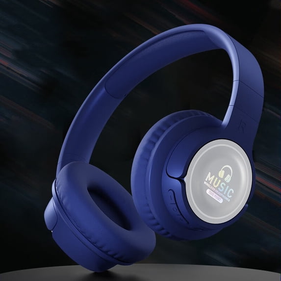 Over-ear Gaming Headset, Hwkond New Headworn Bluetooth Earphones With True Wireless Noise Reduction Luminous Colorful Light HiFi High Sound Quality Music Games Sports Headphones,Blue