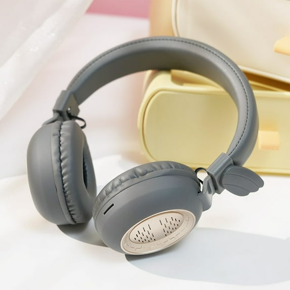 Over-ear Gaming Headset, Hwkond Bluetooth Headphones Headset Plug In Cable Bluetooth Heavy Bass Intelligent Noise Reduction HIFI Speaker Super Long Life Inductive 0 Delay,Gray