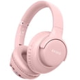 thumbnail image 1 of KVIDIO Bluetooth Headphones, Wireless Headphones with Microphone, 65H Running Time, over-Ear Headphones for Computer Laptop Travel Home Office PC (Pink), 1 of 8