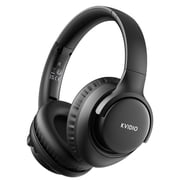 KVIDIO Bluetooth Headphones, Wireless Headphones with Microphone, 65H Running Time, over-Ear Headphones for Computer Laptop Travel Home Office PC (Black)