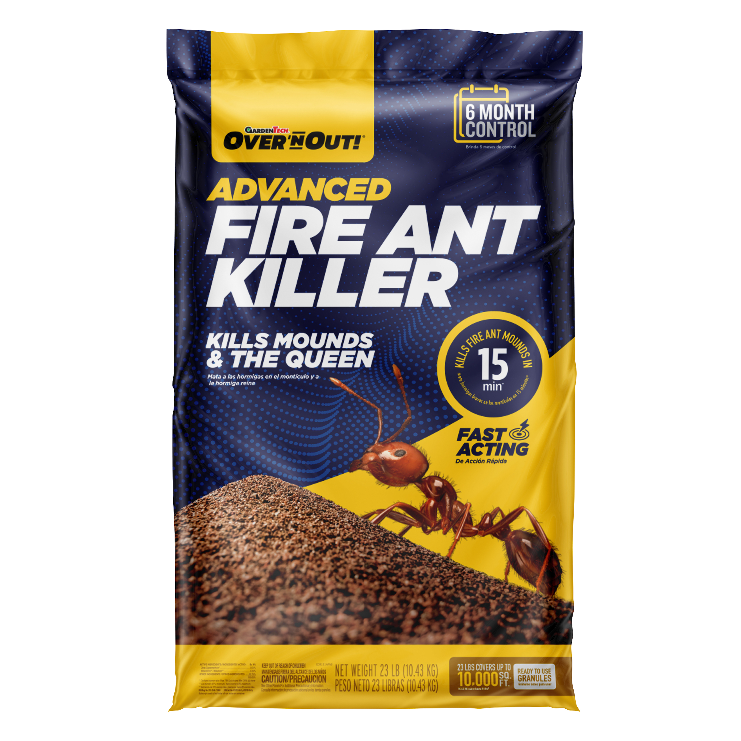 Over 'n Out! Advanced 6 Month Control Fire Ant Killer Granules, 23 lb. - image 1 of 22