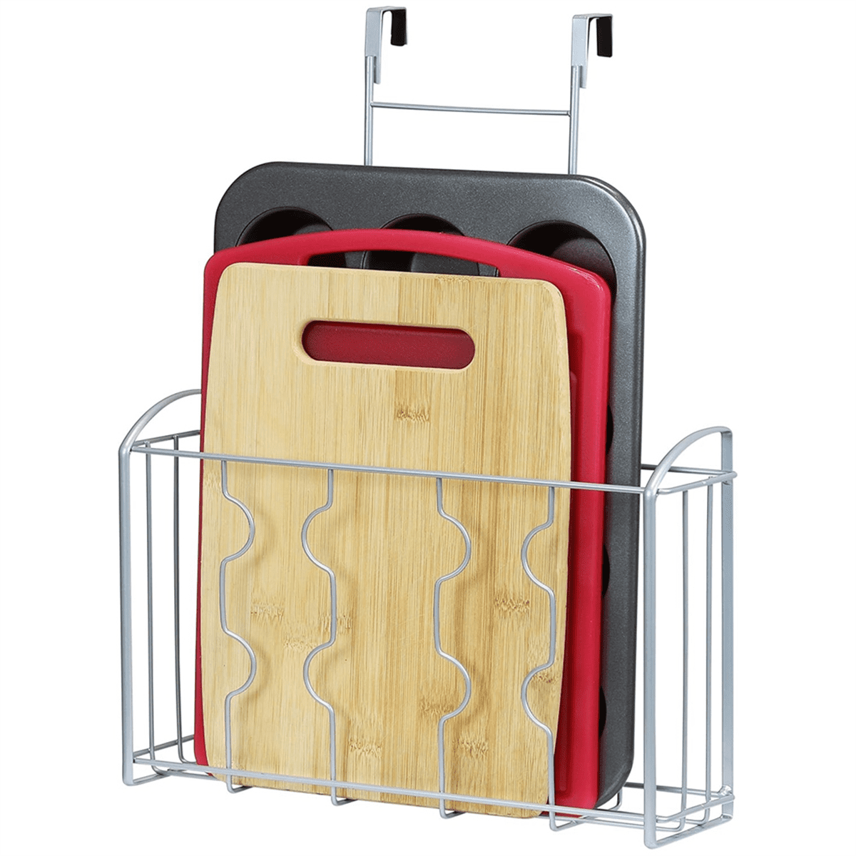 Over the Cabinet Door Organizer Holder Multi-Purpose Hanging Rack,1 * storage rack,As Shown