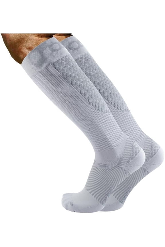 Over-the-Calf Plantar Fasciitis Compression Socks for Women and Men, Grey, Small, 20-30mmHg