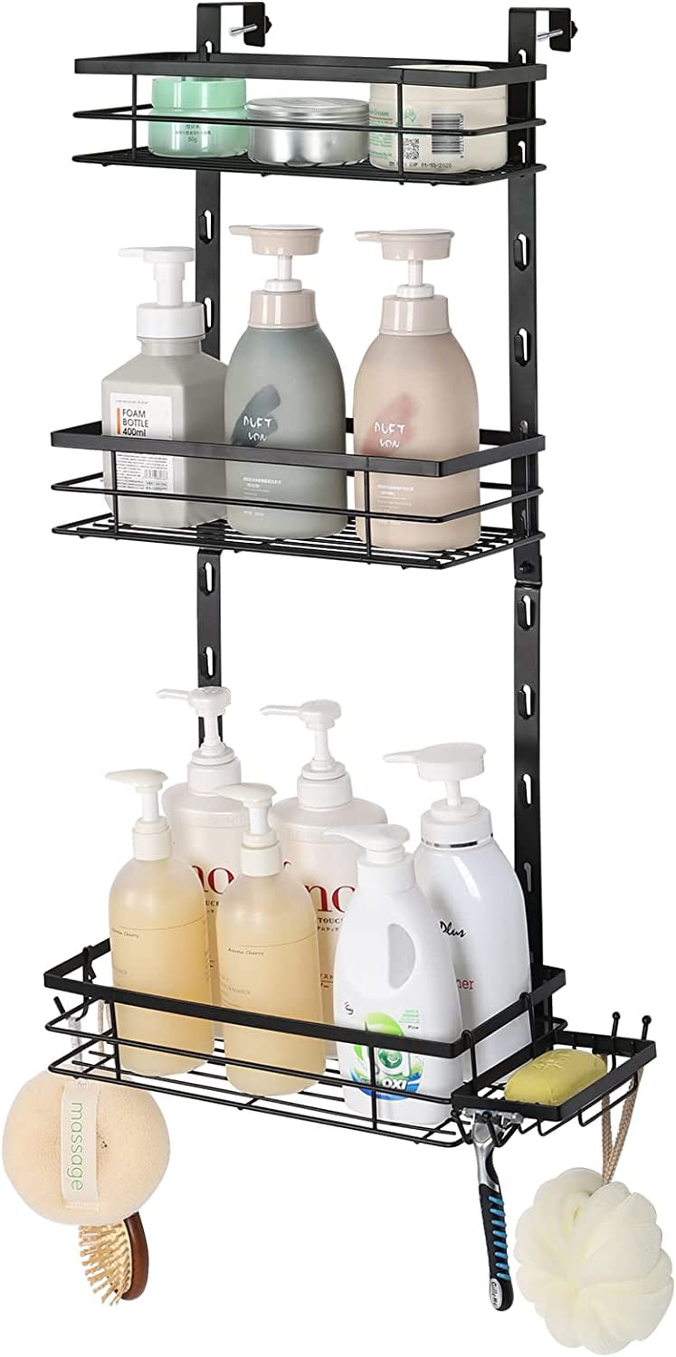 Parosan Shower Caddy, 3 Tier Adjustable Aluminum Bathroom Hanging Shower  Organiz