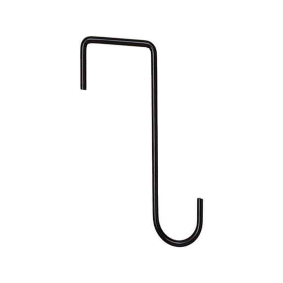 Over the Door Hanger Hook for Christmas Wreath Decoration, Black Iron Metal, 7.87 in x 4.52 in, 20 lb Capacity, 1 Pack