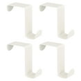 thumbnail image 1 of Over the Door Hooks, 4pack Stainless Steel Door Hangers Hooks, Double Hooks for Hanging Clothes (White), 1 of 5