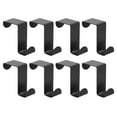 thumbnail image 1 of Uxcell Over the Door Hooks, 8Pcs Stainless Steel Door Hangers Hooks, S-Shaped Double Hooks for Hanging Clothes Black, 1 of 5