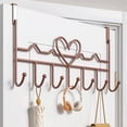 thumbnail image 1 of Over the Door Hooks, Door Hanger, Metal Door Organizer Hooks for Bedroom Kitchen Storage, 7-Hook Rack, 1-Pack, 1 of 6